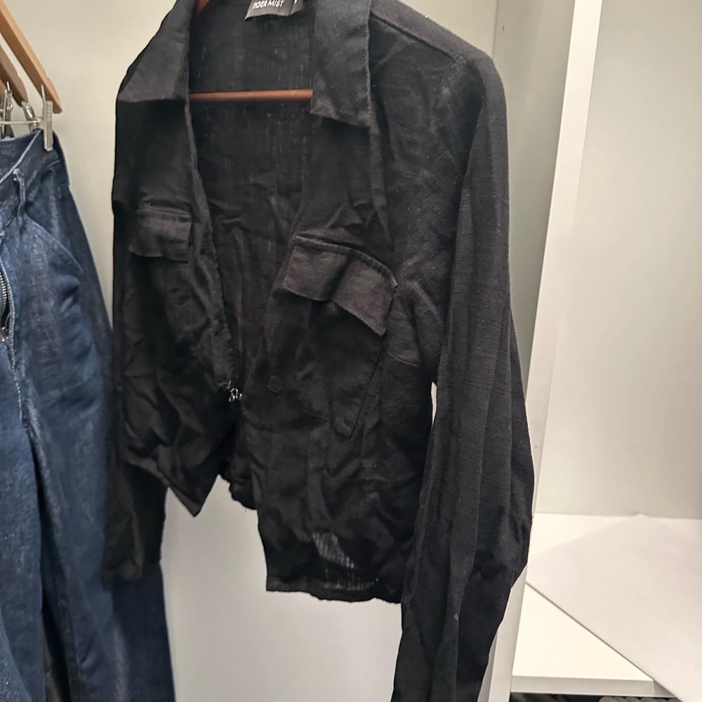 Tiger Mist Black Sheer Shirt